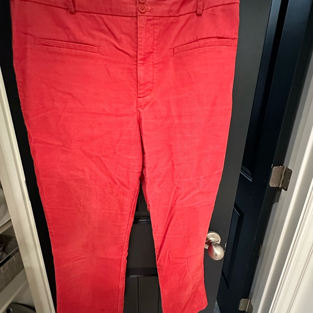 Anthropologie red corduroy trousers. Only worn twice.